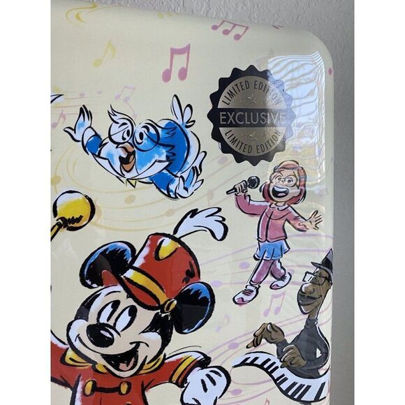 Bioworld Disney 100 Years Of Music And Wonder 28” Upright Spinner Suitcase NEW - Picture 6 of 16